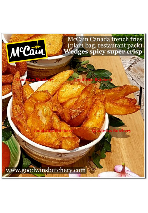 French Fries MCCAIN Canada frozen Mc Cain REDSTONE WEDGES SKIN ON SPICY SUPER CRISP (price/kg)